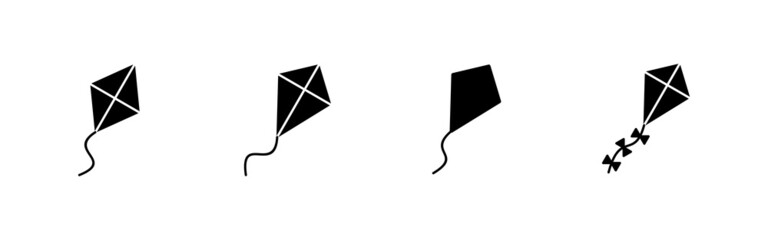 Kite icons set. kite sign and symbol