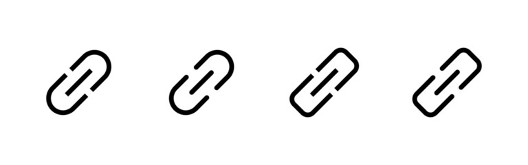 Link icons set. Hyperlink chain sign and symbol