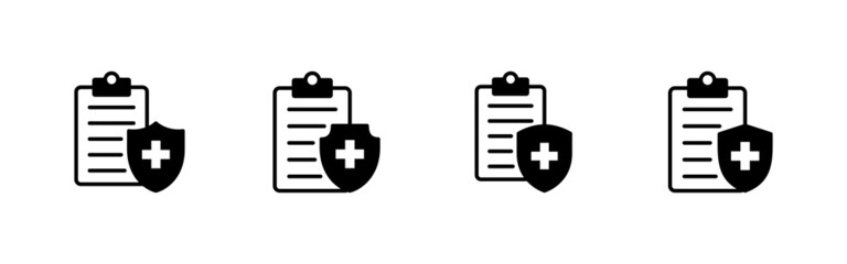 Medical insurance icons set. health insurance sign and symbol