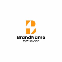 Simple B Electric Logo Design Vector