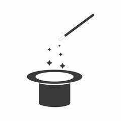 Wand Magic hat icon vector template