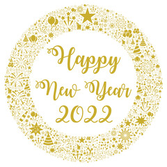 Happy new year 2022 symbol