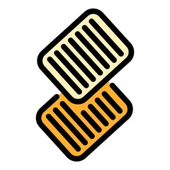 Files scenario icon. Outline files scenario vector icon color flat isolated