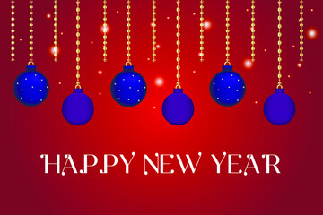 Obraz na płótnie Canvas Happy New Year greeting card