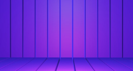 Product showcase illuminated holographic stripes stage mockup in very peri color of the year. 3d render illustration