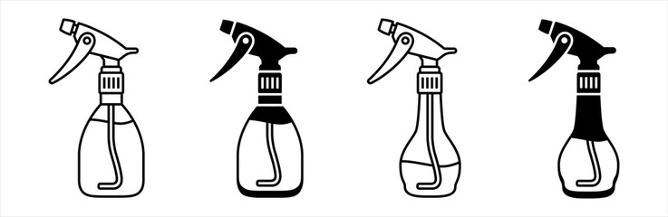 Spray bottle icon. Outline sprayer vector illustration.