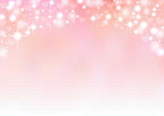 キラキラ ハートのイルミネーション背景　バレンタイン