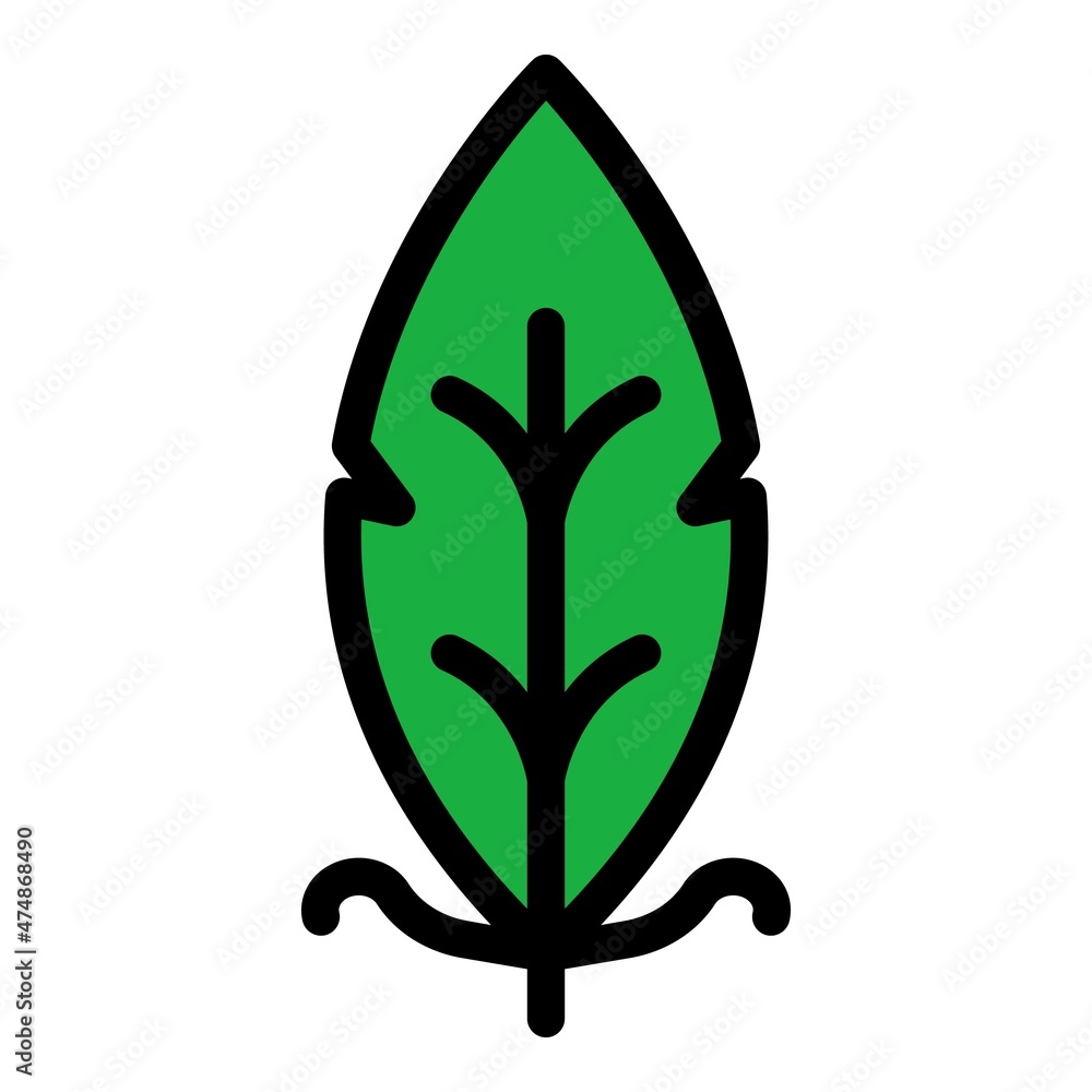 Poster nib feather icon. outline nib feather vector icon color flat isolated