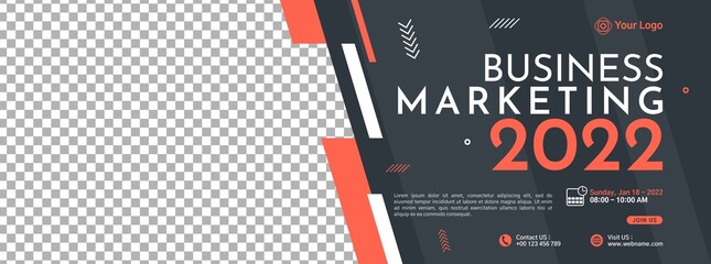 Creative corporate business banner template design for webinar, marketing, online class program, etc