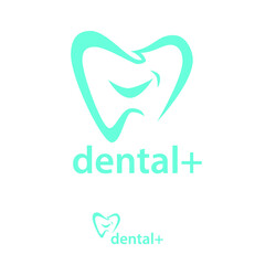 dental care logo, smiling teeth 