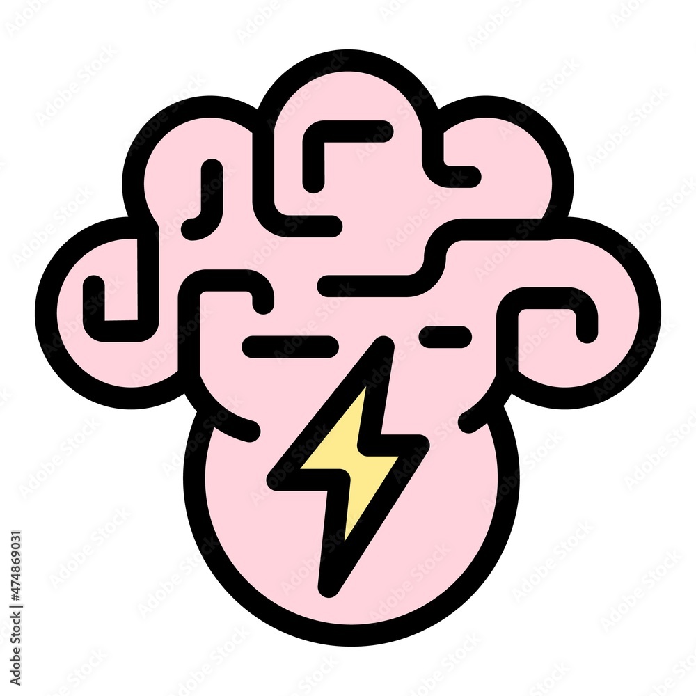 Poster solution idea icon. outline solution idea vector icon color flat isolated