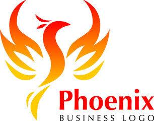 fire bird Phoenix logo design