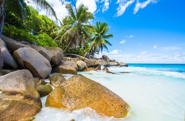 Fototapeten Anse Patates beach in Seychelles © Fyle