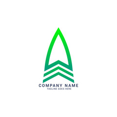 Inisial A Arrow dengan Arrowhead desain desain logo Apparel Gear Hunter © Muhammad Muhdi