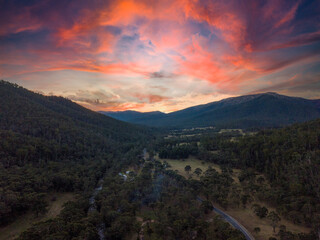 sunset in the Victotian high country