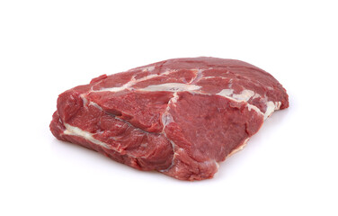 Fresh piece of beef isolated on white background