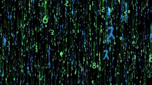 Digital binary data, streaming code background. Matrix background. 
