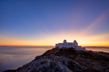 Obraz premium The temple of Agios Simeon, Sifnos, Cyclades Island, Greece