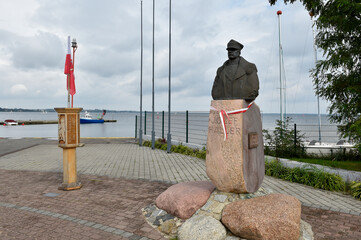 The statue of General Jozef Haller in Puck