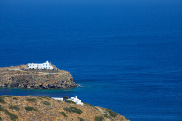 Chrisopigi Monastery in Sifnos, Cyclades Islands, Greece