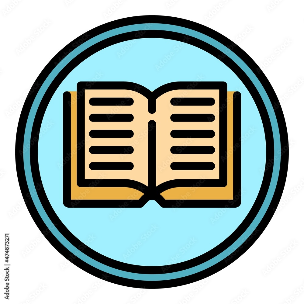 Aufkleber digital book reader icon. outline digital book reader vector icon color flat isolated