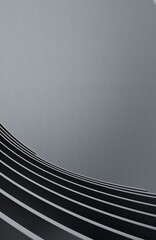 grey Abstract Panoramic Background. Minimal Striped Wallpaper