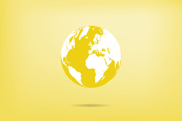 Colourful Globe Illustration. Green Globe. Happy Globe. Paceful Globe. © losvectoresdemaria