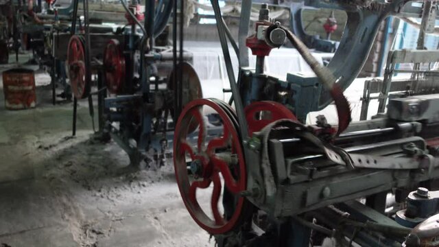 Malegaon, India 17th November 2021:  One of the biggest manufacturing Handloom hubs in India. Indian textile industry. Handloom factories. Tough Business challenges in Textile Industry. Labor shortage