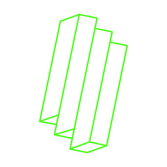 Impossible shapes. Sacred geometry. Optical illusion. Logo. Abstract eternal geometric objects. Impossible endless outline. Optical art. Impossible geometry symbol on a white background. Line art.