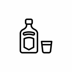 Vodka icon in vector. Logotype