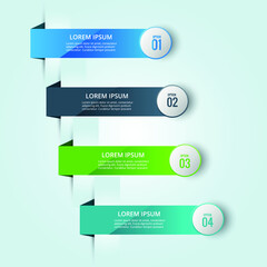 Modern infographic design template with 5 steps