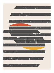 Minimal geometric background. Design for poster, wall decoration, cover. EPS10 vector template with simple shapes