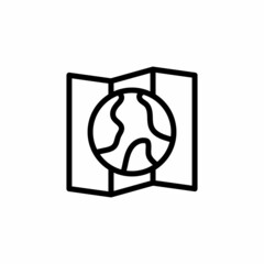 Map icon in vector. Logotype