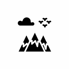 Mountain Scene icon in vector. Logotype