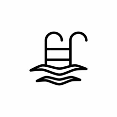 Swimming Pool icon in vector. Logotype