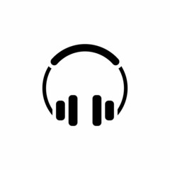 Headphone icon in vector. Logotype