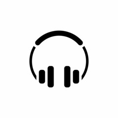 Headphone icon in vector. Logotype