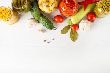 Pickled Vegetables. Vegetable being prepared for preserving,