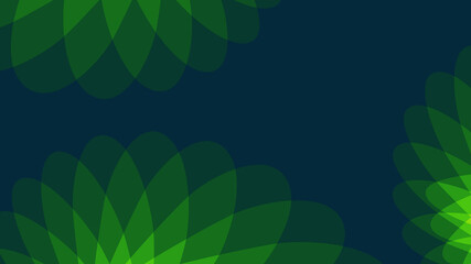 Abstract Green and Blue Background with Petals