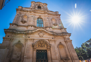 Fototapeta na wymiar Church of Santa Maria la Nova in Scicli, Ragusa, Sicily, Italy, Europe, World Heritage Site