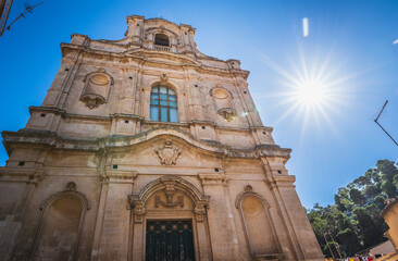 Fototapeta na wymiar Church of Santa Maria la Nova in Scicli, Ragusa, Sicily, Italy, Europe, World Heritage Site