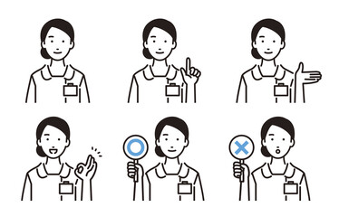 女性の看護師セット