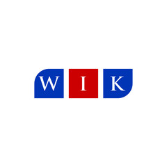 WIK Letter Initial Logo Design Template Vector Illustration