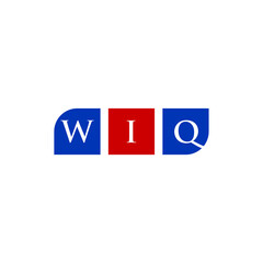 WIQ Letter Initial Logo Design Template Vector Illustration