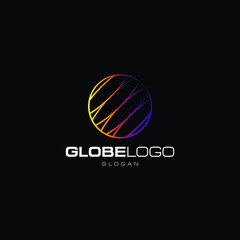 Globe logo design. world logo design.