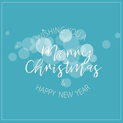 Print. Poster "We wish you a Merry Christmas and a Happy New Year." Can be used as an invitation, postcard. Fabulous background.