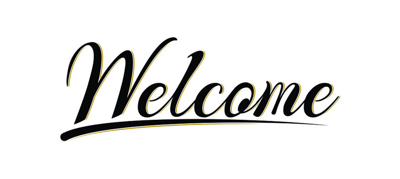 Welcome template design. Welcome logo design.