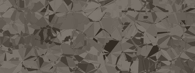 Banner abstract macro crystal geometric background texture Taupe color. Random pattern background. Texture Taupe color pattern background.
