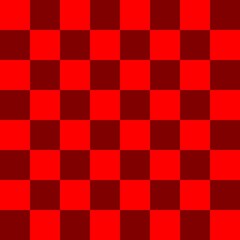 Checkerboard 8 by 8. Maroon and Red colors of checkerboard. Chessboard, checkerboard texture. Squares pattern. Background.