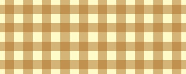 Banner, plaid pattern. Beige on Brown color. Tablecloth pattern. Texture. Seamless classic pattern background.